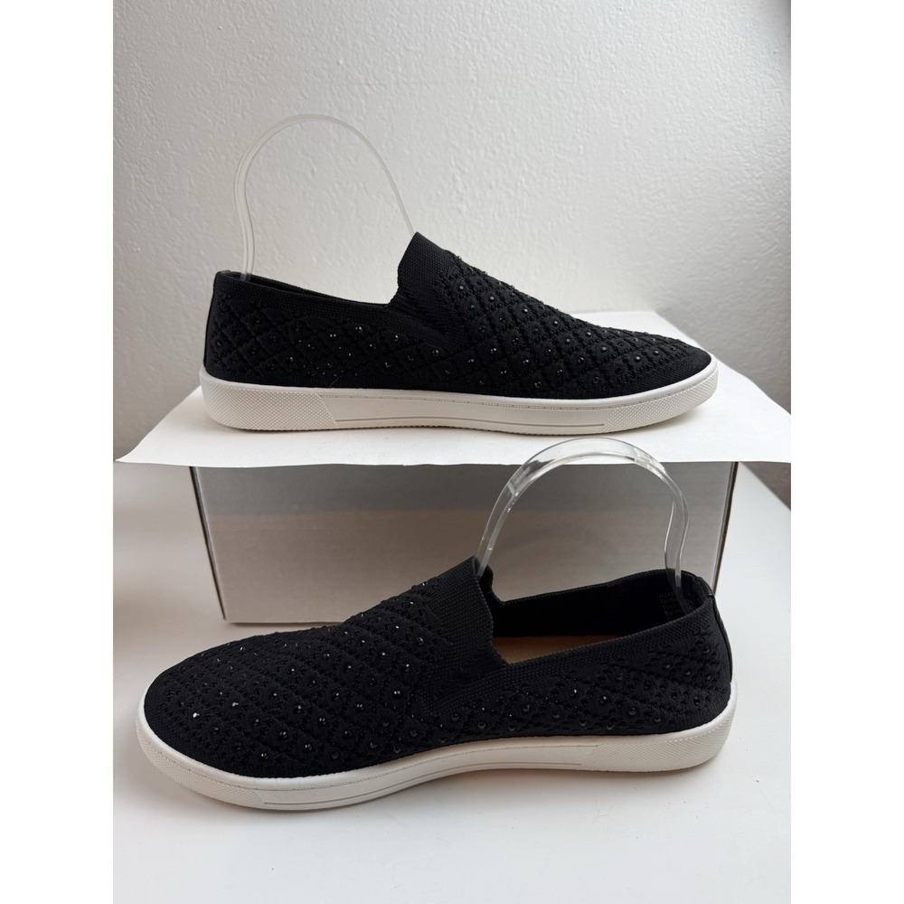 White Mountain Upbringing Womens Black Bling Slip On Sneaker 11 Comfort Shoe Y2K - Picture 6 of 9